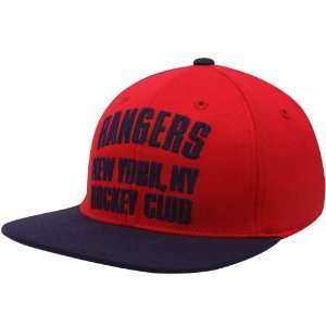   Reebok New York Rangers Red Navy Blue Hockey Club Flex Hat Sports