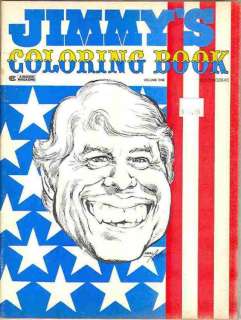 1976 JIMMY CARTER COLORING BOOK PRESIDENT HISTORY  