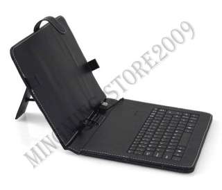 Leather Case W/ USB Wired keyboard F 10 Tablet PC 1414  
