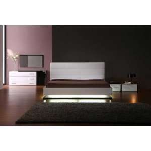   Infinity Queen Contemporary Platform Bed with Lights: Home & Kitchen