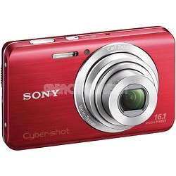 Sony Cyber shot DSC W650 16MP 5X Opt Zoom Red Digital Camera 720p HD 