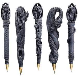  6.5 Gargoyles Dragons Sculpture Statue Pen Gift Set   Set 