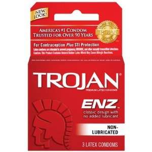  Trojan Non Lubricated Latex Condoms 3 ct (Quantity of 5 