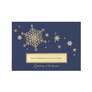   Ink Verse and Name   Holiday greeting card with golden trail design