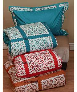 Batik Print 300 Thread Count Natural Down Comforter Set  Overstock 