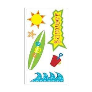   Stickers   Summer 6pc With UV Coating Arts, Crafts & Sewing