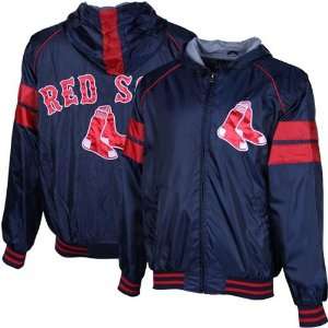  Boston Red Sox Navy Blue Home Run Full Zip Hooded Jacket 