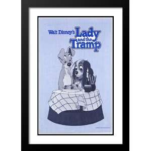 Lady and the Tramp 20x26 Framed and Double Matted Movie Poster   Style 