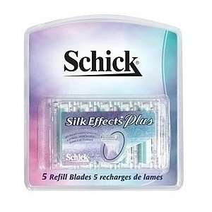  Schick Silk Effects Plus 5 Refills Blades, Woman, With 