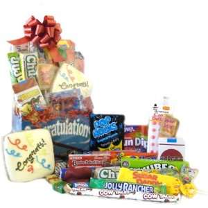 Congratulations Retro Candy Gift Basket Grocery & Gourmet Food