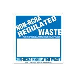  Non RCRA Regulated Waste Label, Blank 1/2 Open Box, Stock 