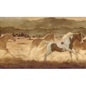  Brown Mustang Sunset Wallpaper Border