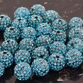 Colourful Dense Cz Crystal Disco Ball Loose European Charm Beads Craft 
