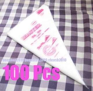 100 pcs Disposable Pastry Icing Piping Bags for Cake Decoration