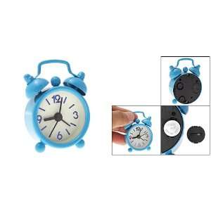   Skyblue Round Dial Arabic Number Twin Bell Alarm Clock: Home & Kitchen