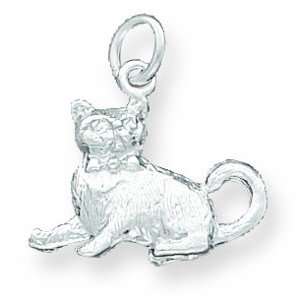  Sterling Silver Cat Charm Jewelry
