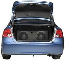   Universal 350W Dual 10” Powered Subwoofers/Subs + Enclosure Package