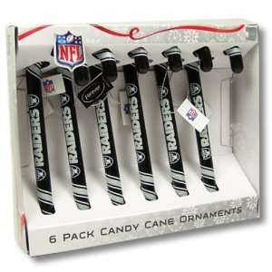   Oakland Raiders Christmas Tree Candy Cane Ornaments: Sports & Outdoors