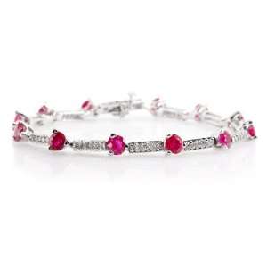    Auvenue Simply Diamonds 14k WG 7.77 Ct Ruby Bracelet Jewelry