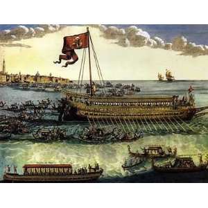 Barge Bucentaur In Venice 1 Of 2 Poster Print