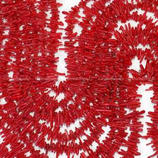 10mm Red Branch Chips Coral Gemstone Loose Beads 16  