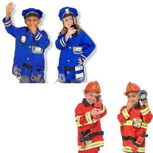   Doug Fire Chief and Police Officer Costume Role Play Set: Toys & Games