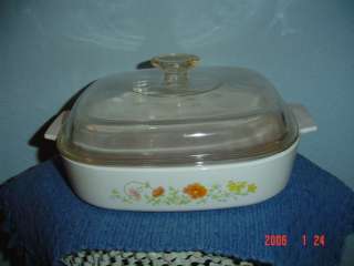 Corning Ware Wildflower 10 in. Covered Casserole  