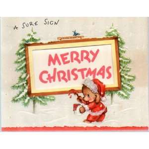   Christmas card 1947 Merry Christmas (doggie) / A Sure Sign, #764 F