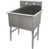   Freestanding Stainless Steel Laundry / Utility Sink w 