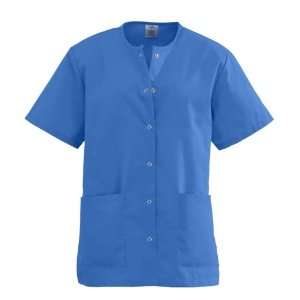  AngelStat Snap Front Scrub Top   Sapphire, Large   1 Each 