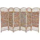 Oriental Furniture 4 ft Tall Recycled Magazine Room Divider   6 Panel