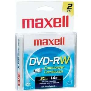  Maxell DVD RW Media. MAXELL DVD RW 3IN 1.4GB CAMCORDER 