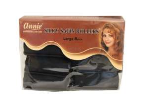 ANNIE SILKY SATIN FOAM HAIR ROLLERS (LARGE/8 PCS.)  