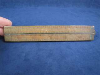 Vintage Stanley No. 62 Folding Wood & Brass Ruler 24  