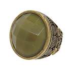 Crazy2Shop Antique Vintage Style Fashion Stretch Ring with Olive 
