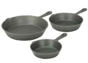 Cast Iron Frying Pans Skillet Non Stick Cookware Pots  