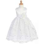 Lito Girls White Satin Bodice Dress Size 5