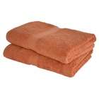   . 100% Supima Cotton 2 Piece Oversized Bath Sheet/Towel Set in Papaya