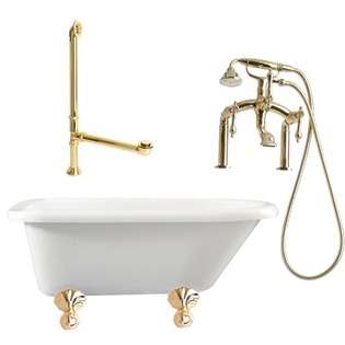   Tub with Deck Mount Faucet   Faucet Finish: Oil Rubbed Bronze, Tub