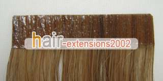20 Remy Indian Tape Human Hair Extensions #10   Medium ash brown, 50g 