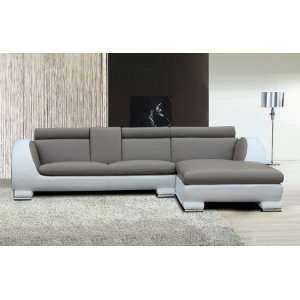  Modern White/Grey L Shape Sofa