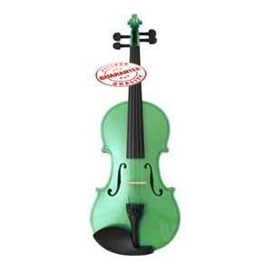  STUDENT GREEN 4/4 VIOLIN WITH CASE Musical Instruments