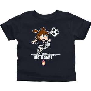 UIC Flames Toddler Girls Soccer T Shirt   Navy Blue  