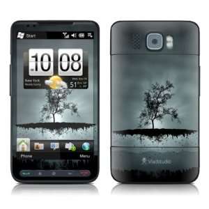 Flying Tree Black Design Protector Skin Decal Sticker for HTC HD2 Cell 