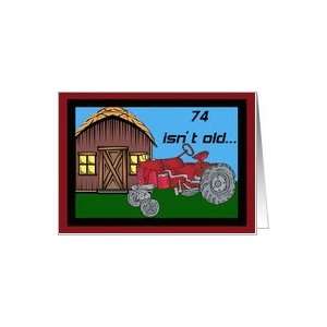  Tractor 74th Birthday Card Card Toys & Games