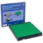   Mountain Imports 3 in 1 Travel Magnetic Checkers and Reversi Set