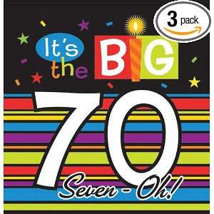   Hill 3 Ply Luncheon Paper Napkins, The Big 70, 16 Count (Pack of 3