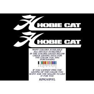  2 (White color) Hobie Cat Decals 18 Automotive
