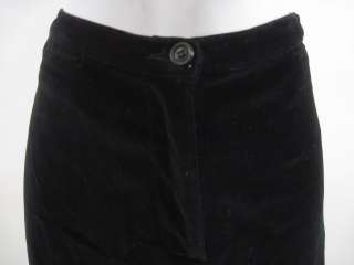 PIAZZA SEMPIONE Black Velvet Classic Cut Pants Size 46  