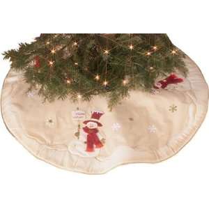 42 Snowman With Hat Christmas Tree Skirt:  Home & Kitchen